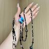 Ремешок для телефона с бусинами против потери, красочный шнурок для мобильного телефона с бабочками, мобильный телефон