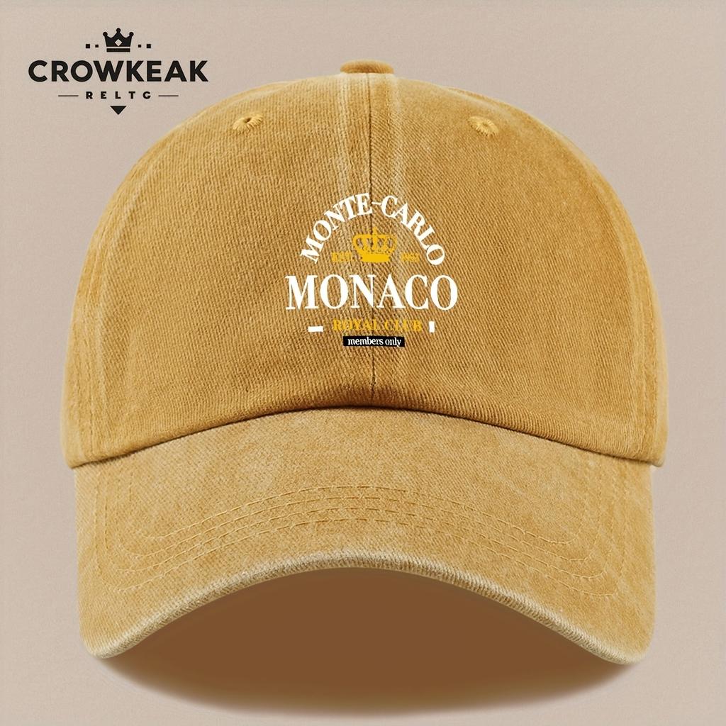 Кепка-бейсболка Винтажная Королевского Клуба Монако Регулируемая Snapback Легкая Унисекс Шляпа для Рыбалки на Открытом Воздухе Пляжа Барбекю