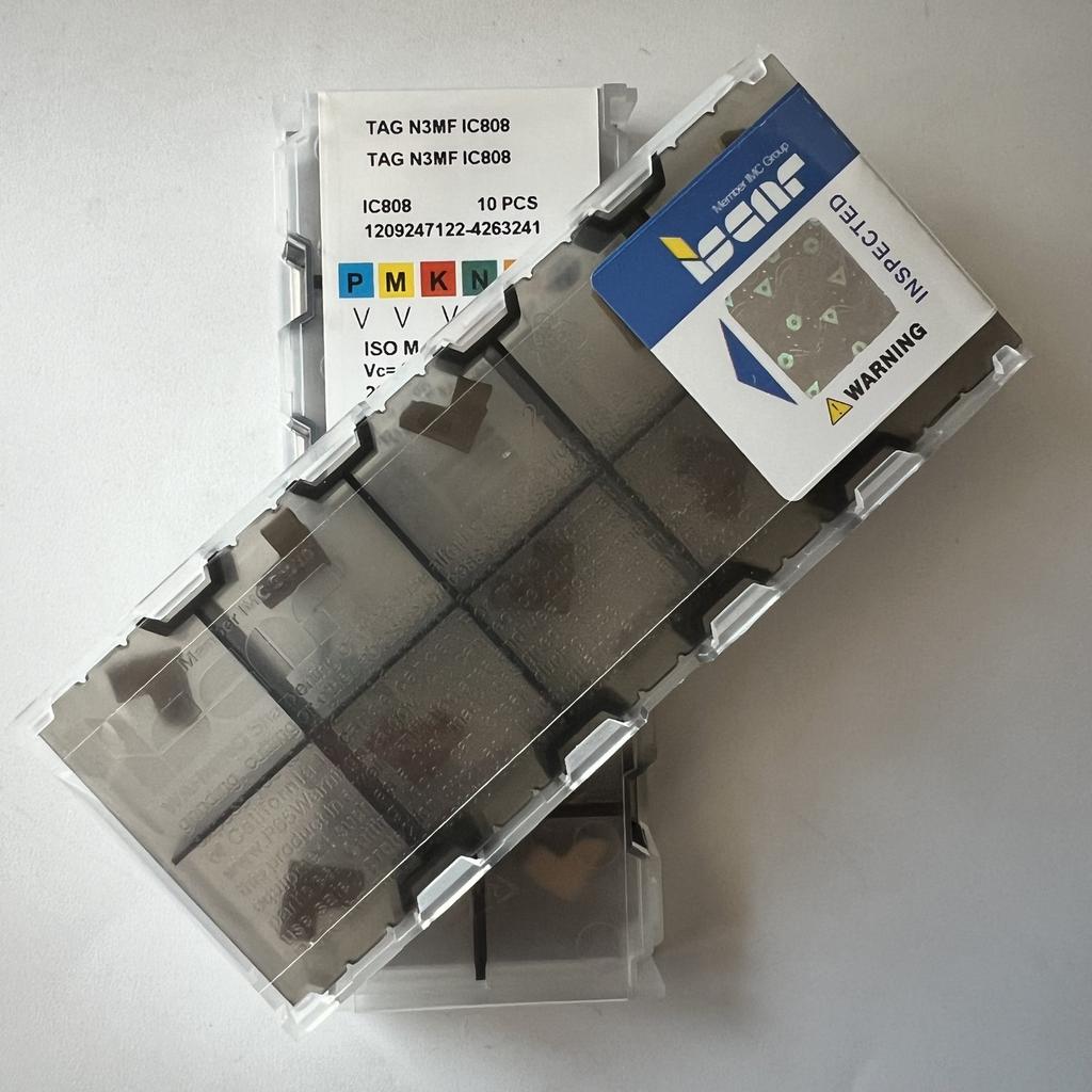 ISCAR / TAGN3MF IC808 / Industrial indexable carbide inserts 10 Pcs