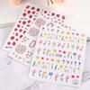 Manicure Spring Summer Floral Nail Foils Strawberry Tulip Flower Nails Decals 3D Nail Sticker