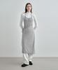 Mongdol Mohair Layered Knit Long Dress Gray Mdop054Gray