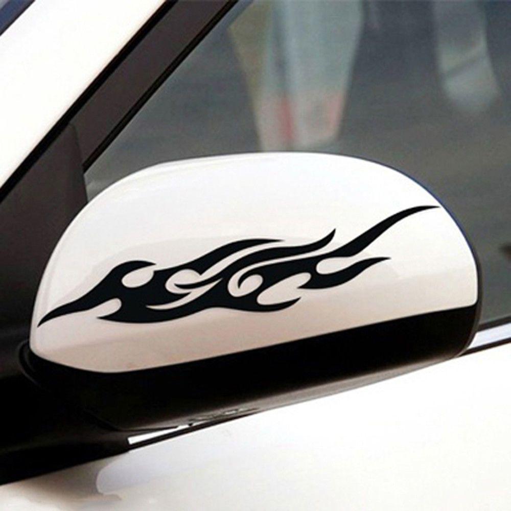 2pcs Text Word Vinyl Reflective Flame Fire Car Decoration Vehicle Decal Car Sticker