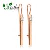 MINTHA Clip Earrings Trendy Fashion Jewelry Cubic Zirconia Rose Gold Color Long Drop Earrings For Women