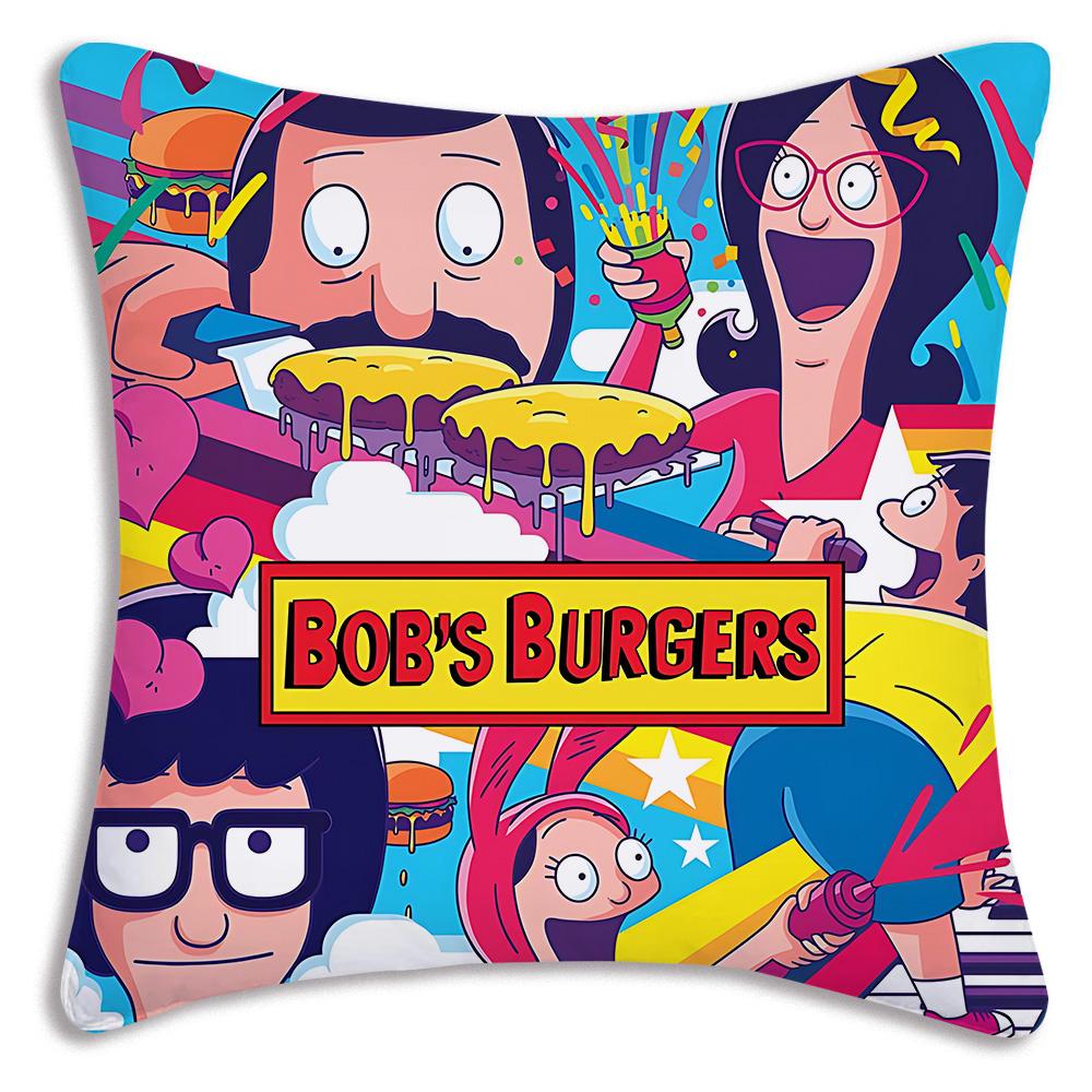 Мультяшные наволочки B-Bobs B-Burgers Мультяшные декоративные чехлы для дивана Домашние двухсторонние чехлы для подушек Короткий плюш Милые чехлы для подушек