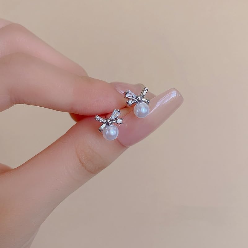 Серьги с жемчугом из ленты для женщин Популярность Совместимость с аллергией на металлы женские серьги-гвоздики из жемчуга золотые серьги день рождения день матери годовщина