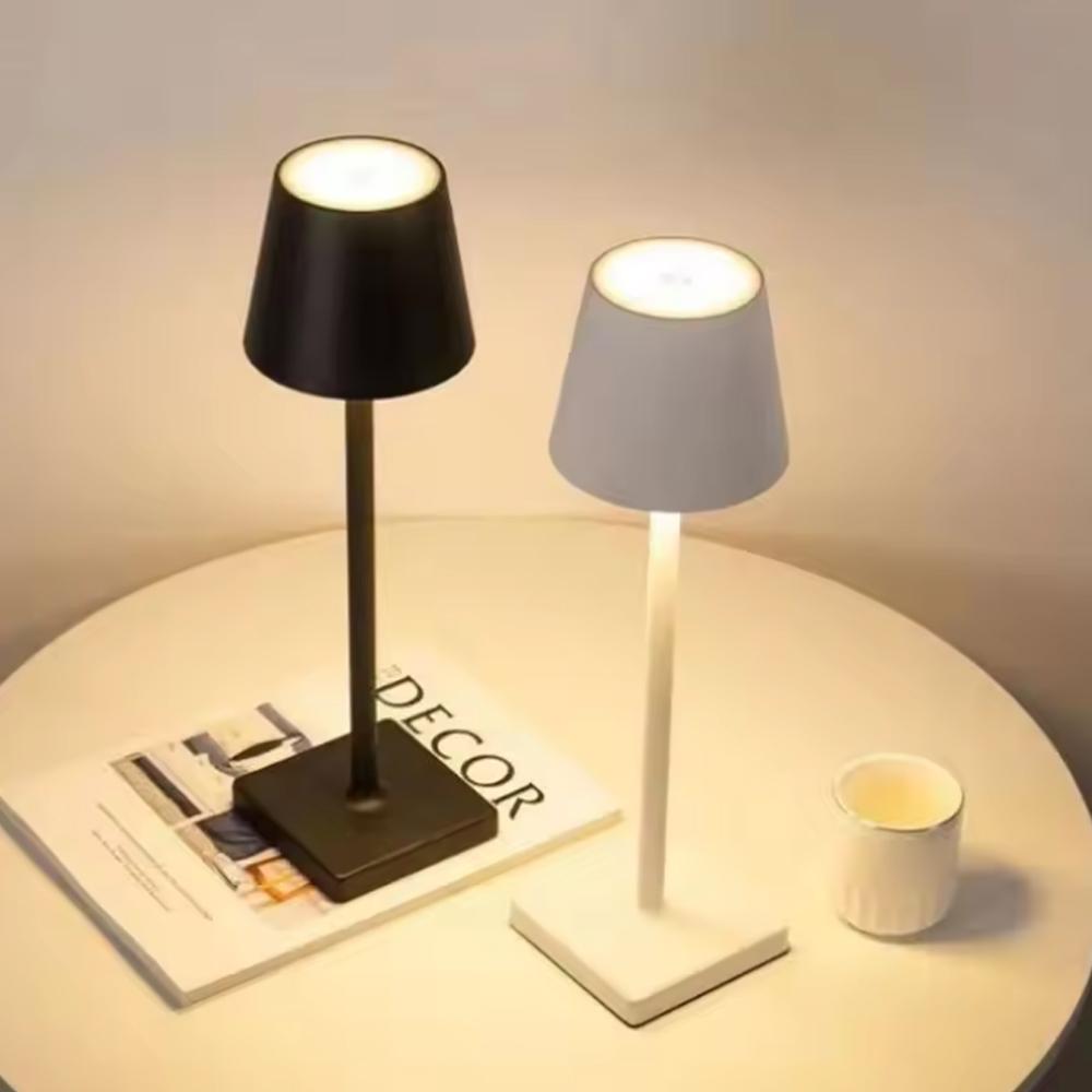 Modern LED Table Lamp Touch Tricolour For Living Room Bedroom Study Room Restaurant Hotel Desktop Decorative Lighting Fixtures