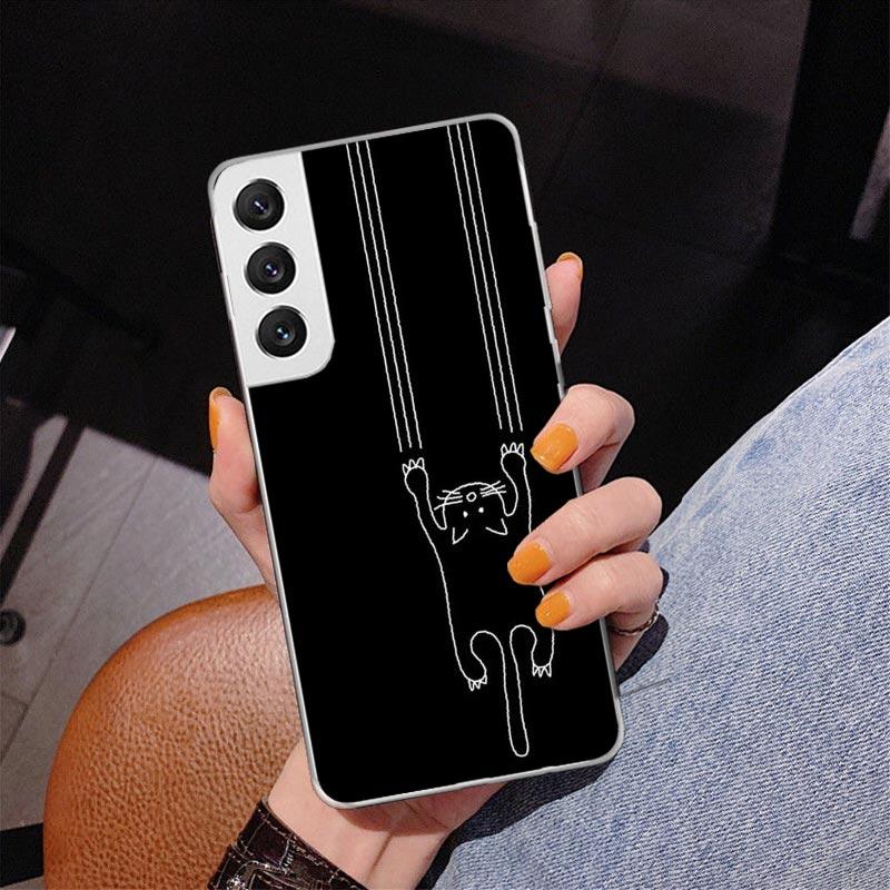 Cat Footprint Funny Paw Cute Phone Case For Samsung Galaxy S24 S25 Edge S26 Ultra S23 S22 S21 Plus S20 FE + Personalized Print C