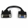 Кабель Startech-DVI-I — VGA Startech DVIVGAMF8IN Черный 0,2 м