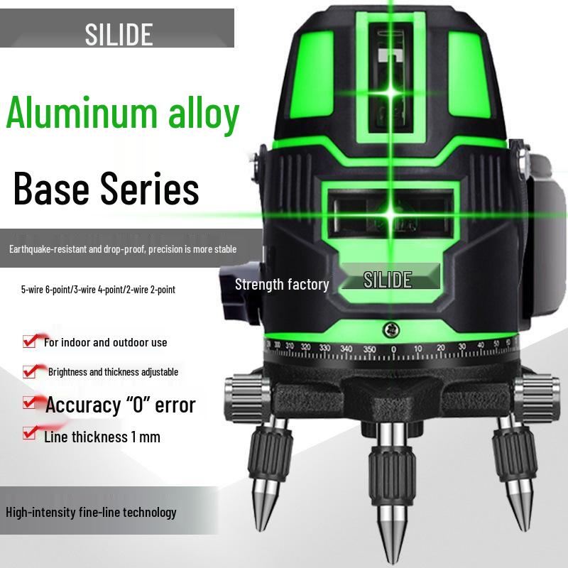 High-Precision Green/Blue Laser Level with Auto-Leveling, 2-5 Lines, Designed for Outdoor Use.