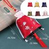 Jewelry Drawstring Bag Brocade Portable Colorful Chinese Style Jewellery Storage Pouch Pocket Accessories with Tassel