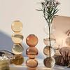 Nordic Clear Glass Bubble Vase Hydroponic Planter for Desk Decor Flower Arrangement Cute Gift