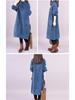 Женское осенне-зимнее платье, новое ретро-весельное платье Vestidos, бархатное платье с высоким воротом, свободный свитер средней длины для женщин