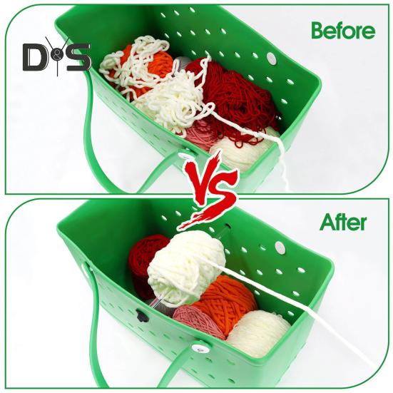 1/2 шт. прозрачный акриловый держатель пряжи прочный пляжный мешок с отверстиями пряжа прялка органайзер швейные инструменты вязание крючком аксессуары подарок любителям рукоделия