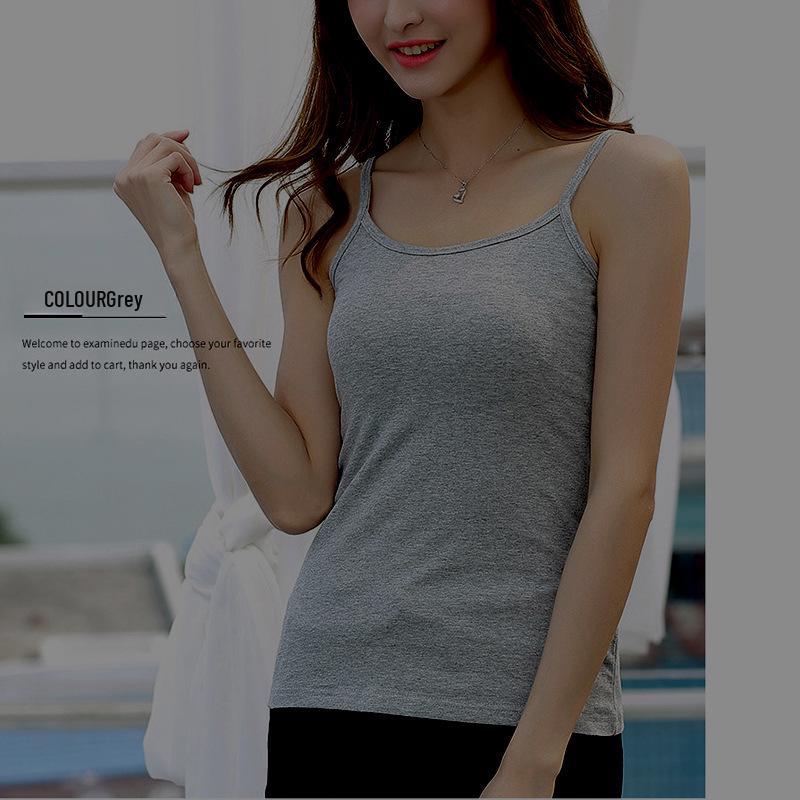 Женская майка из чистого хлопка: Белый или черный, от маленького до большого размера, сексуальный дизайн спинки для весенних и летних слоев