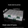 Fishing Gear Storage Box with Double-Sided Lure Compartments and Soft Bait Holder