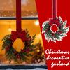 Artificial Christmas Wreath 10 Inch Winter Greenery Wreath Front Door Holiday Porch Wall Decor with Red Berries And Velvet Bow