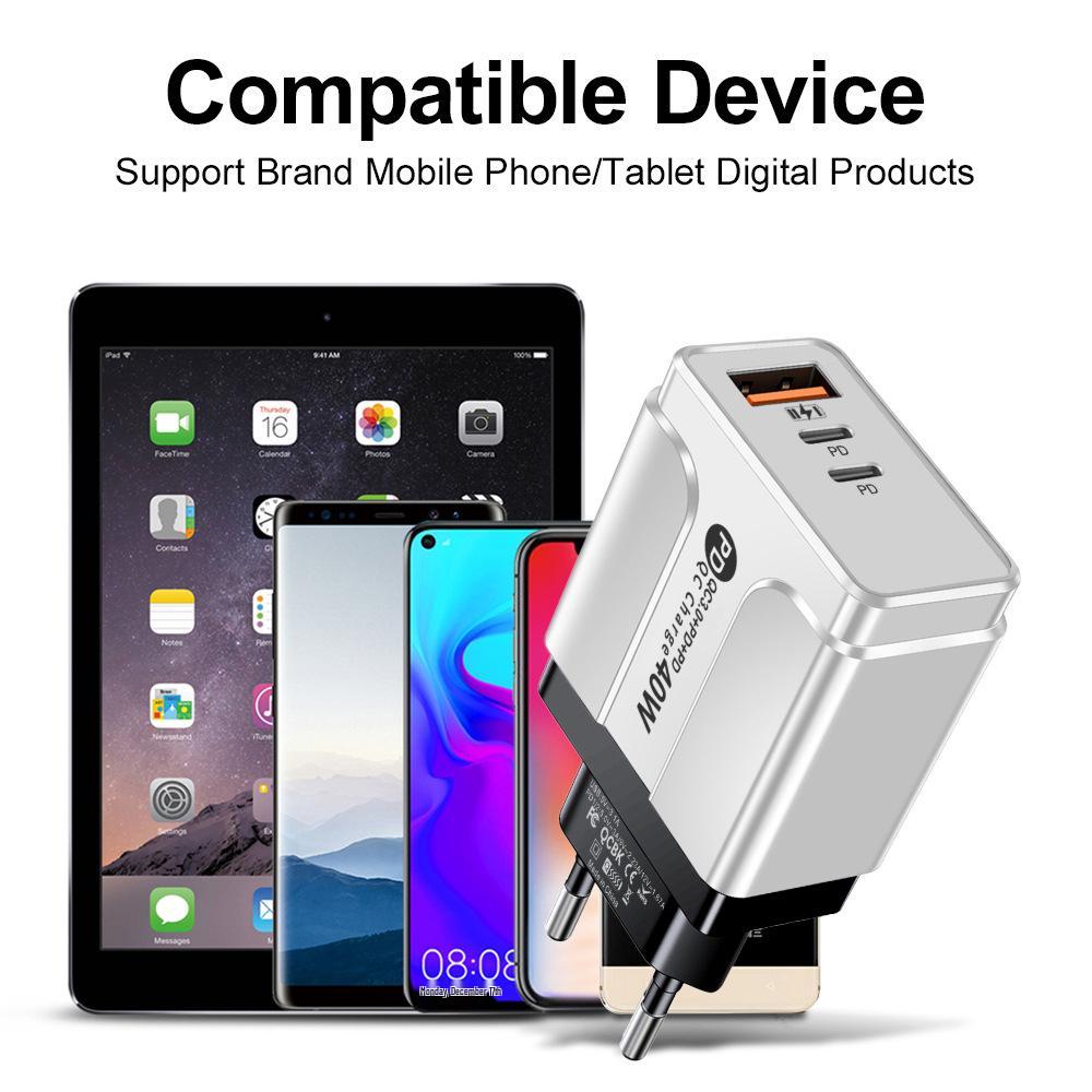 Universal Power Adapter Charger with 1 USB + 2 USB-C Ports, Compatible with US, EU, UK, AU Specifications