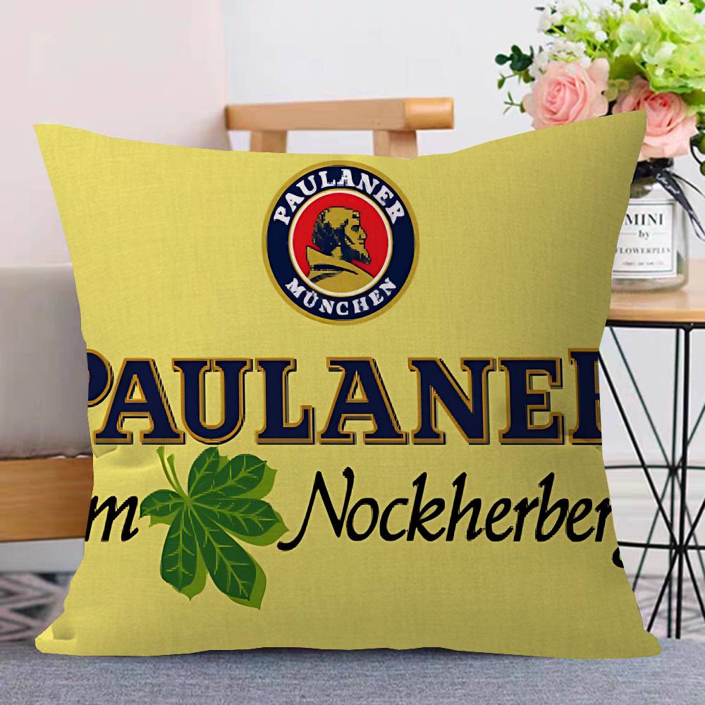 German Beer Paulaner Personalized Pillow Cover Kids Bedroom Wild Party Decor Pillowcase Kid Birthday Shower Gift
