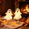 Versatile Lighted Ornament for Parties Cute Ghost LED Decorative Light, Christmas Tree Topper Light with Warm Soft Desktop Night Halloween Party Glow,