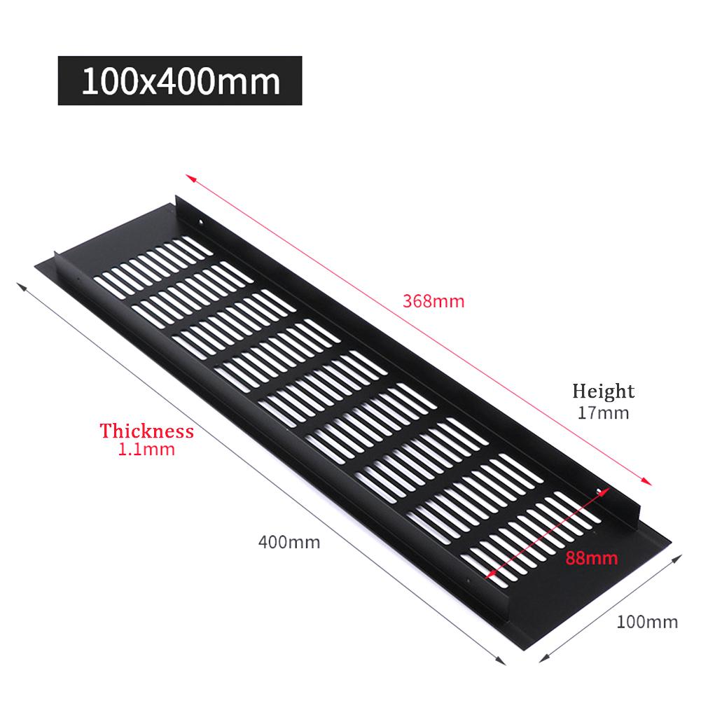 100 мм решетка для вентиляционного отверстия шкафа, решетка для вентиляционного отверстия шкафа, алюминиевая прямоугольная вентиляционная крышка, дышащее отверстие для мебели