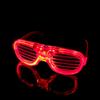 LED Light-Up Louver Glasses - Flashing Party Accessories for Disco & Bar Events