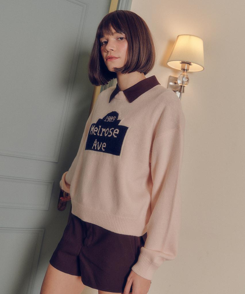 MELLY&ROSE Melrose Avenue Pullover(310308)_Pink