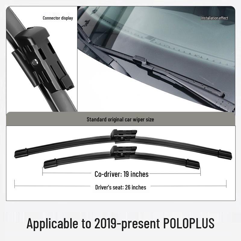 2021 VW POLOPLUS Оригинальная задняя щетка стеклоочистителя, Бескаркасная резиновая полоса