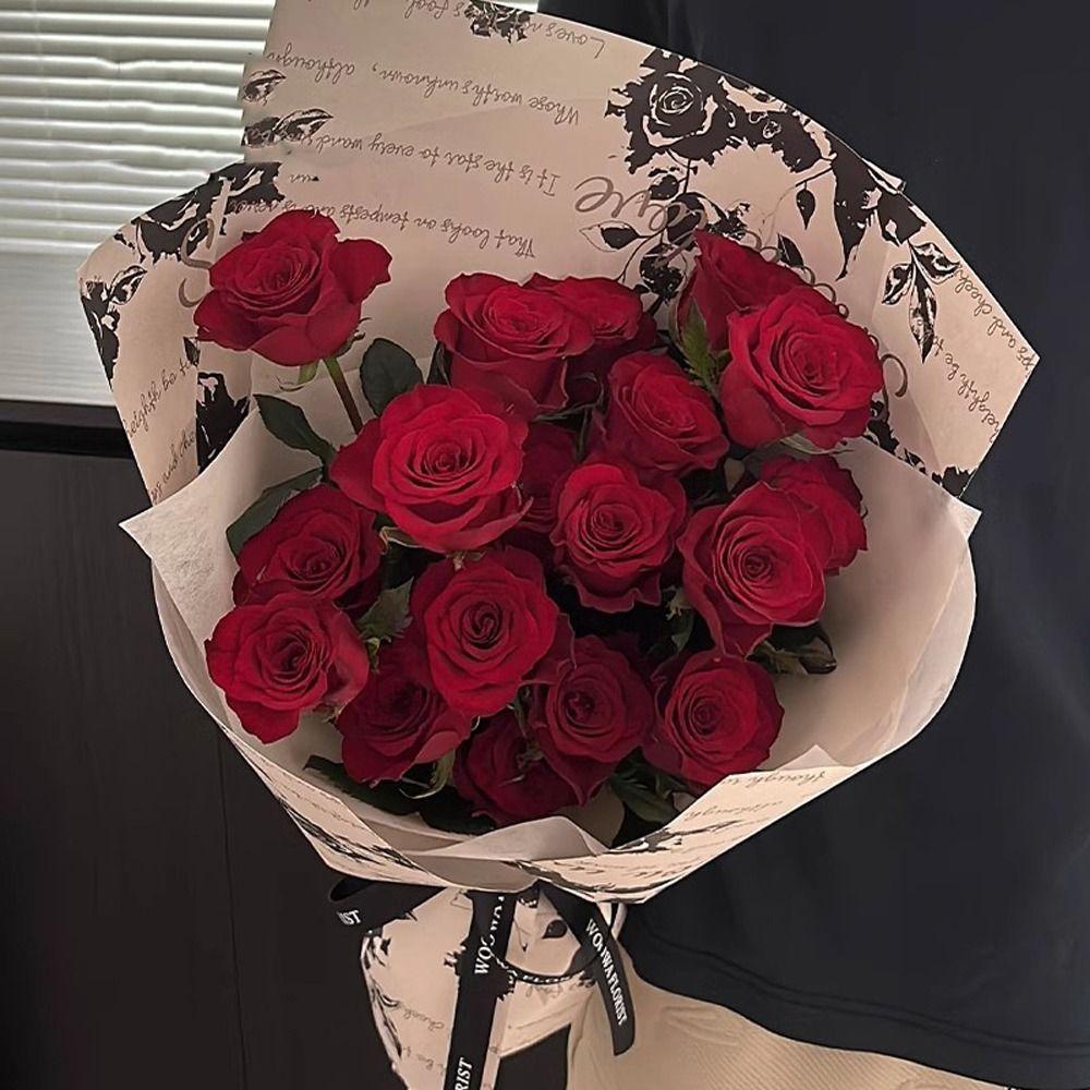 10pcs Antique Bouquet Wrapping Paper Romantic Gift Packaging Paper Mother's Day