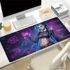 1pc Large Gaming Mouse Pad, UV Reactive Non-Slip Desk Mat, Washable PolyesterGothic, Neon, JinxComputer Pad with Vibrant Game Machine Print,