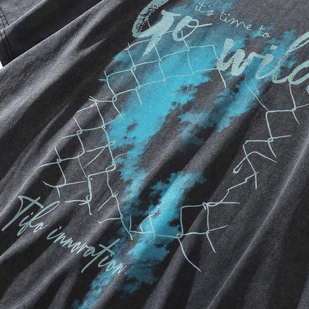 Мужская футболка с короткими рукавами и принтом ангела Ins Европейская и американская уличная футболка с круглым вырезом и половиной рукавов Летняя свободная посадка Bf