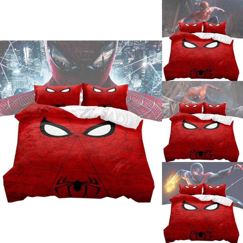 Spiderman Bedding 3piece Set With Soft Polyester Material And Modern Design For Home Use