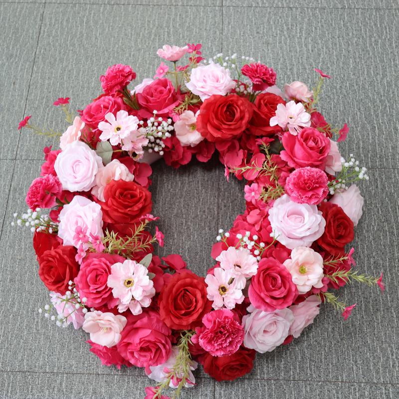 70/50/40/30/20 см Новый свадебный centerpiece, Цветочный венок, Декор со свечами, Роза, Зеленый лист, Цветочная композиция, Рождество
