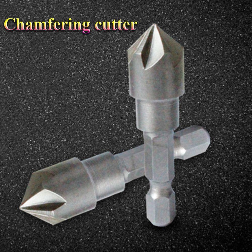 Cutting Remove Burr Tools Countersink Drill Chamfer Bit Cutter Deburring Drilling 1/4" Hex Shank