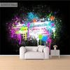 Граффити настенная роспись брызги краски обои съемный большой размер 3D настенная наклейка гостиная спальня домашний декор