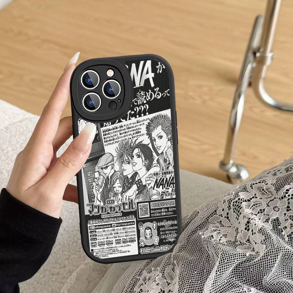 Комиксы Осаки Нана Горячая Япония Кожаный Чехол для Телефона Для IPhone 16 16e 15 14 13 12 11 Pro Max Plus Mini Чехол