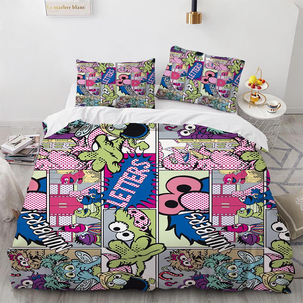 Duvet Cover Pillowcase Bedding Set Cartoon animalAdult Boy Girl Bedroom Decoration Children Single Double Large Size