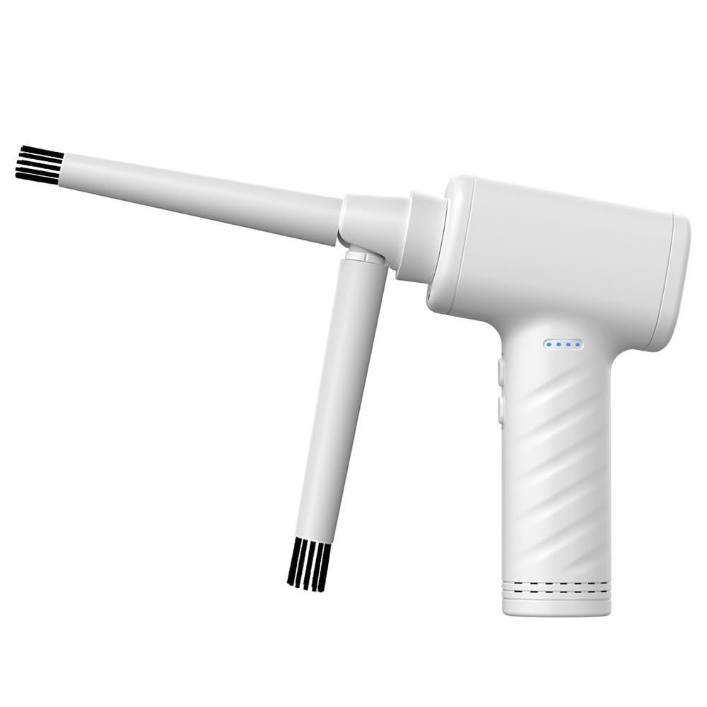 Nakabayashi Electric Air Duster, USB Rechargeable, Foldable, White, Z4683