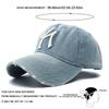 Unisex Letter Embroidery Washed Cowboy Baseball Caps Adjustable Casual Hats Spring and Autumn Outdoor Sunscreen Hat