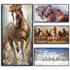 Modern Galloping Horses Landscape Canvas Painting Posters and Prints Wall Art Picture for Living Office Room Bedroom Home Decorating