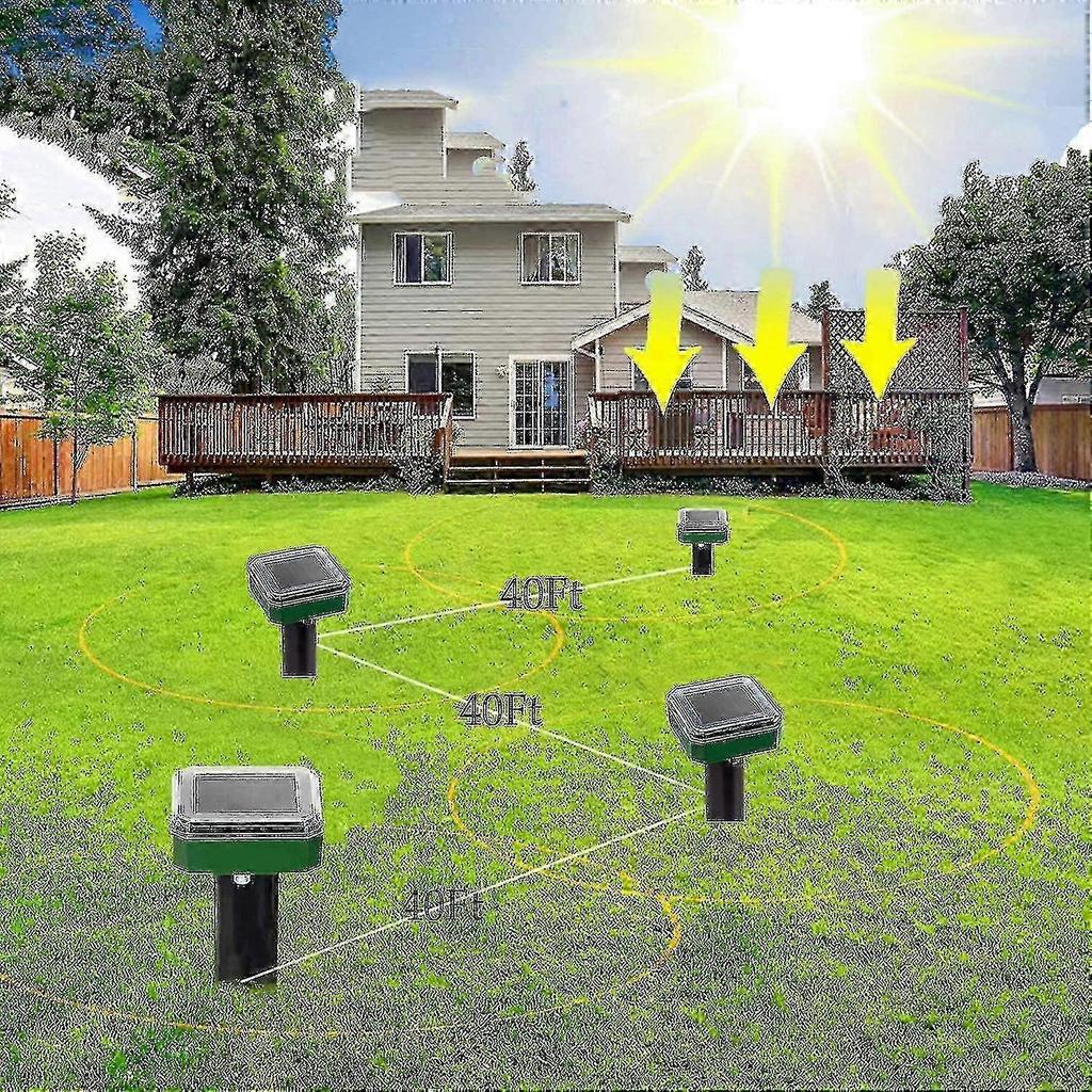 4pcs Solar Snake Repellent, Ultrasonic Outdoor Snake Repeller