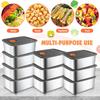 Stainless Steel Lunch Box with Vented Lids Reusable Metal Meal Prep Boxes Stackable BPA-Free Food Container for Snacks On-the-Go Meals