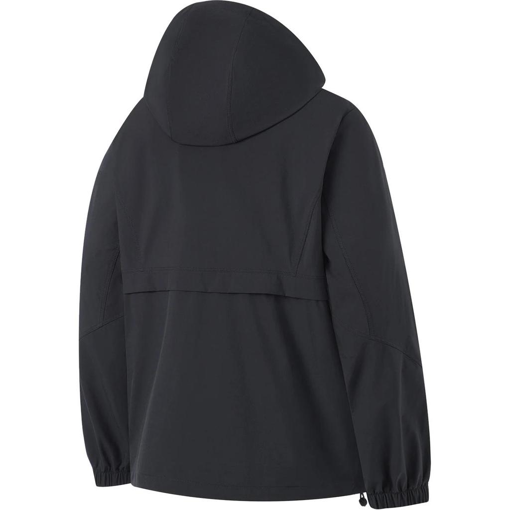 Li Ning Fitness Series Solid Color Zip-Up Hooded Comfortable Breathable Loose Sports Jacket Women Jackets Black AFDU150-3