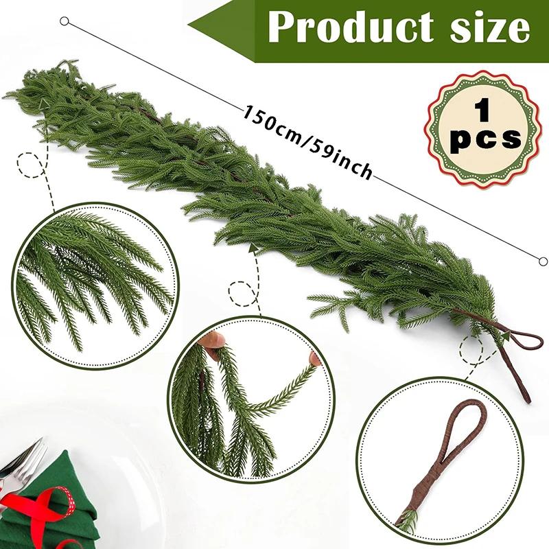 1.5/1.8/2.7 Meter Christmas Pine Tree Decoration Emulate Norfolk Tree Leaves Staircase Fireplace Decoration Christmas Decoration