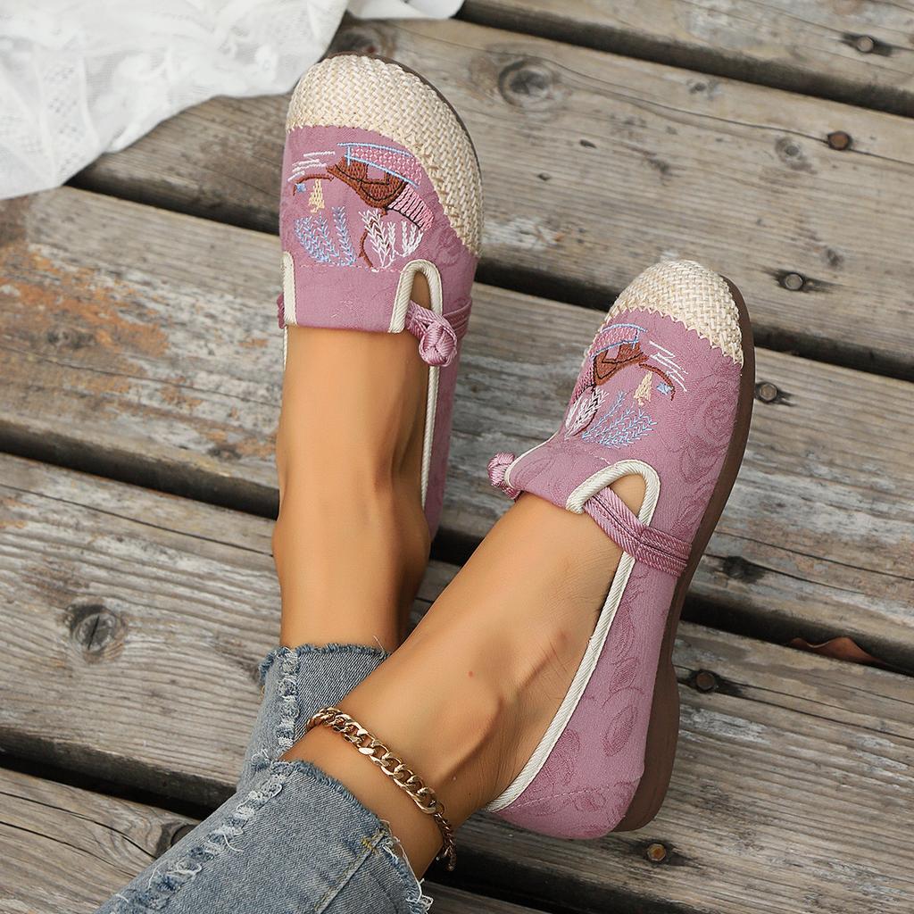 Лен, Обувь рыбака, Одиночные туфли, Вышитая обувь, Этнический стиль, Обувь для мам