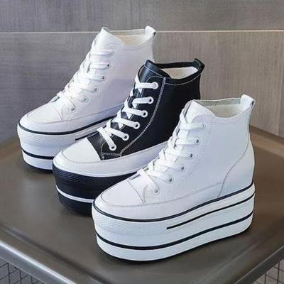 Новые 10,5 см Осенне-зимние ботильоны из натуральной кожи для женщин, обувь на платформе, модные ботильоны на высоком каблуке, теплая плюшевая обувь