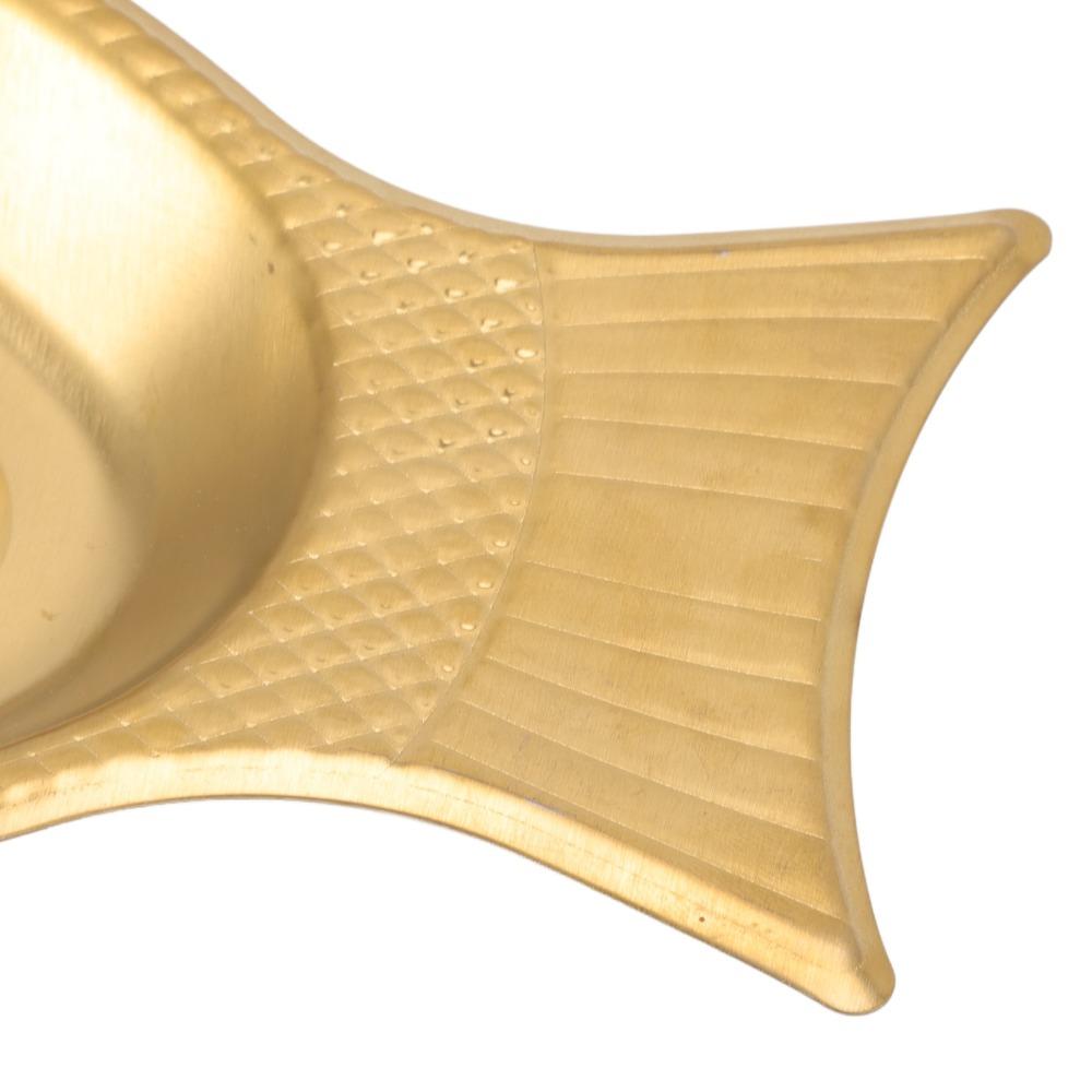 Stainless Steel Fish Shaped Plate Decorative Appetizer Tray Fish Serving Platter  Home Restaurant