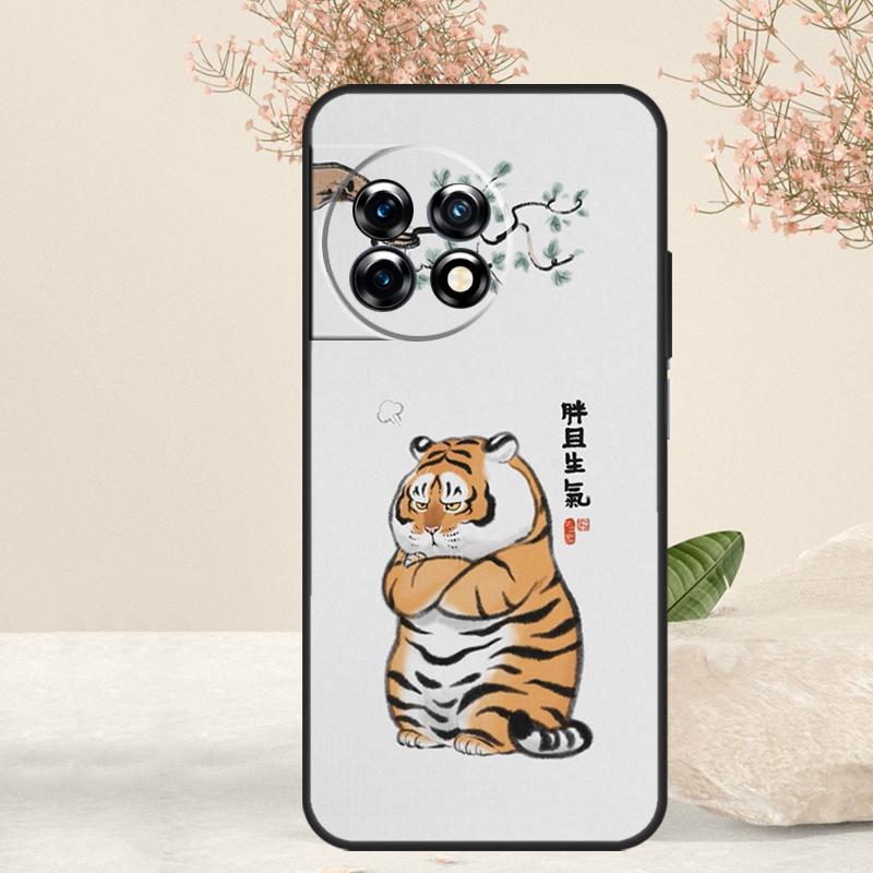 Мультяшный Толстый Тигр Чехол Для OnePlus 15 R 13T 13 13R 12 12R 11 10R 10T 10 Pro Nord 5 CE 4 2 3 Lite N20 N30 Обложка