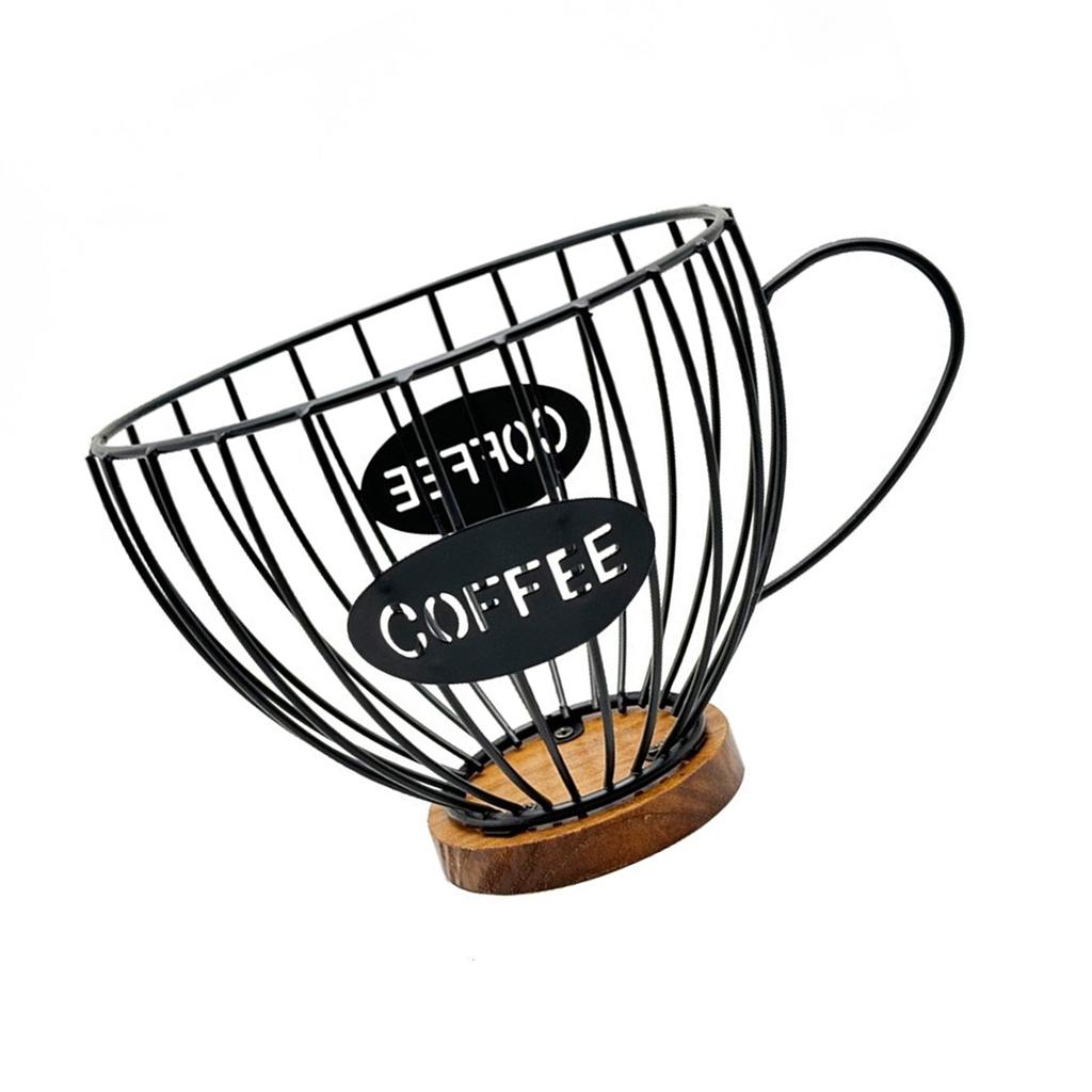 Практичная корзина для хранения кофе, большая емкость, органайзер для кофейных капсул, дозатор для капсул эспрессо для кухонной столешницы