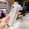 Прозрачный чехол для телефона с блестящей защитой линз для Iphone 14pro Max 11 13 12 Pro Max 14 Plus 11, противоударный силиконовый бампер, задняя крышка