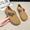 Новые ретро туфли женские туфли на плоской подошве мягкие повседневные женские кроссовки мокасины с мехом с круглым носком сабо на платформе платье удобные слипоны